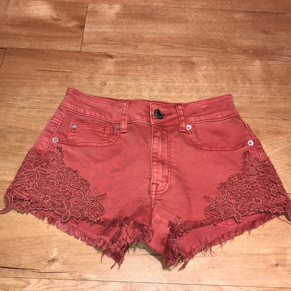 American Eagle Outfitters Red Shorts